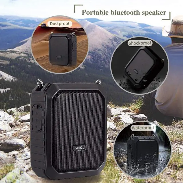 Alt view image 4 of 7 - Voice Amplifier Microphone Headset 18W Portable Mini Wired PA System Waterproof Personal Speaker and Mic as Voice Amp / Recorder / Bluetooth Speaker / Powerbank for Teacher Classroom ect