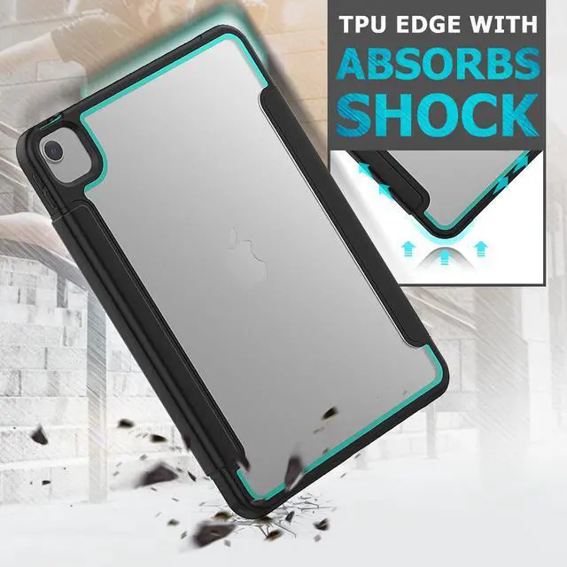 Alt view image 4 of 6 - iPad Air 4 10.9 2020 Case with Pencil Holder Smart Stand Cover with Auto Wake Sleep for iPad Air 4th Generation 10.9 Inch Model A2324 A2072 A2316 A2325