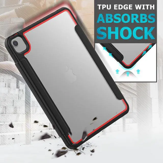 Alt view image 3 of 6 - iPad Air 4 10.9 2020 Case with Pencil Holder Smart Stand Cover with Auto Wake Sleep for iPad Air 4th Generation 10.9 Inch Model A2324 A2072 A2316 A2325