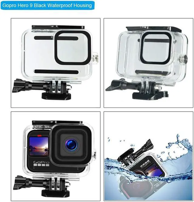 Alt view image 4 of 7 - Accessories Kit for GoPro Hero 10 / Hero 9 Black with Shockproof Small Case + Waterproof Case + Tempered Glass Screen Protector + Silicone Cover + Lens Filters + Anti-Fog Inserts Bundle