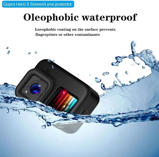 Alt view image 2 of 7 - Accessories Kit for GoPro Hero 10 / Hero 9 Black with Shockproof Small Case + Waterproof Case + Tempered Glass Screen Protector + Silicone Cover + Lens Filters + Anti-Fog Inserts Bundle