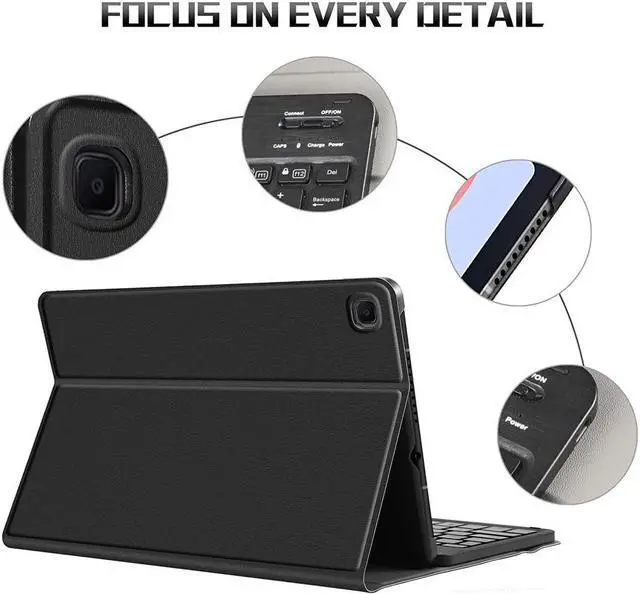 Alt view image 6 of 7 - Keyboard Case for Lenovo Tab M10 HD (2nd Gen) 10.1 inch 2020 TB-X306F / TB-X306X Detachable Wireless 7 Colors Backlit Keyboard Stand Cover for Lenovo Tab M10 HD 2nd Generation 10.1" 2020
