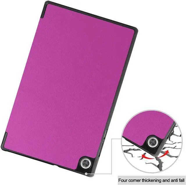Alt view image 6 of 7 - Case for Lenovo Tab M10 HD 2nd Generation 10.1 inch 2020 TB-X306F, Shockproof Protective Cover Ultra Slim with Trifold Kickstand for Lenovo Tab M10 HD (2nd Gen) 10.1" 2020