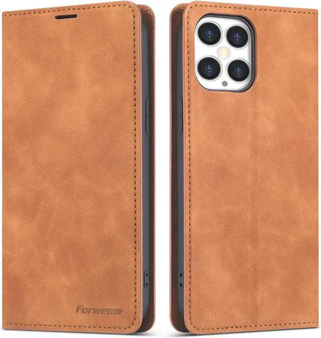 Main image of Case for iPhone 12 Pro Max Premium PU Leather Cover TPU Bumper with Card Holder Kickstand Hidden Magnetic Adsorption Shockproof Flip Wallet Case for iPhone 12 Pro Max 6.7 inch