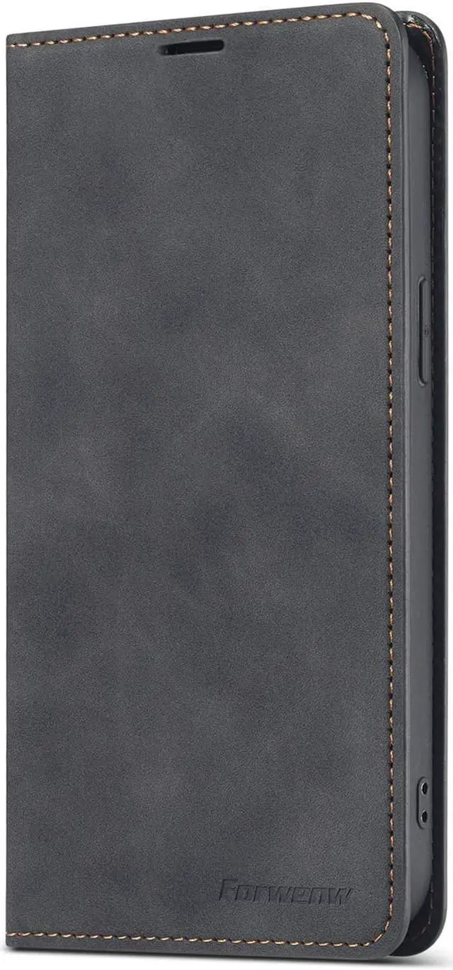 Alt view image 5 of 7 - Case for iPhone 12 Pro Max Premium PU Leather Cover TPU Bumper with Card Holder Kickstand Hidden Magnetic Adsorption Shockproof Flip Wallet Case for iPhone 12 Pro Max 6.7 inch