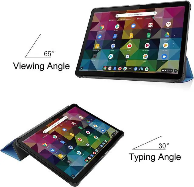 Alt view image 2 of 7 - Compatible with Lenovo IdeaPad Duet Chromebook 10.1" 2020, Shockproof Protective Cover with Auto Wake/Sleep Kickstand for Lenovo IdeaPad Duet Chromebook 10.1 Inch 2020