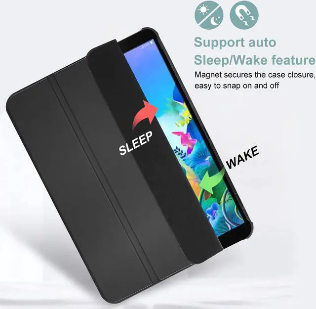 Alt view image 3 of 7 - LG G Pad 5 10.1 FHD Case Slim Light Smart Cover Trifold Stand Hard Shell Folio Case for 10.1 inch LG G Pad 5 2019