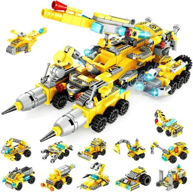 Main image of STEM Building Toys for Kids, 566PCS Construction Truck Blocks Toys for 6 Years Old Boys, 25-in-1 Educational Building Sets, Best Festival Gifts for Boys Girls Aged 6 7 8 9 10 11 12 Yr Old
