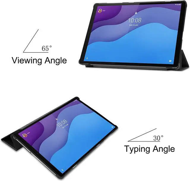 Alt view image 3 of 7 - Case for Lenovo Tab M10 HD (2nd Gen) 10.1 2020 TB-X306F, Smart Case Trifold Stand Slim Fiit Lightweight Shockproof Case Cover for Lenovo Tab M10 HD (2nd Gen) 10.1 2020