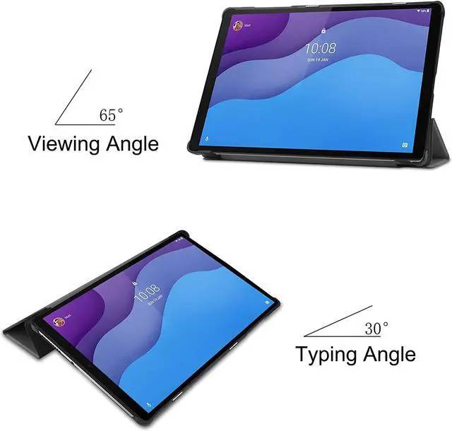 Alt view image 2 of 7 - Case for Lenovo Tab M10 HD (2nd Gen) 10.1 2020 TB-X306F, Smart Case Trifold Stand Slim Fiit Lightweight Shockproof Case Cover for Lenovo Tab M10 HD (2nd Gen) 10.1 2020