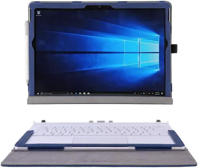 Alt view image 3 of 6 - Case for Microsoft Surface Book 3 / Book 2 15 inch PU Leather Detachable Protective Folio Cover with Pen Holder for 15 Inch Microsoft Surface Book 3 / 2
