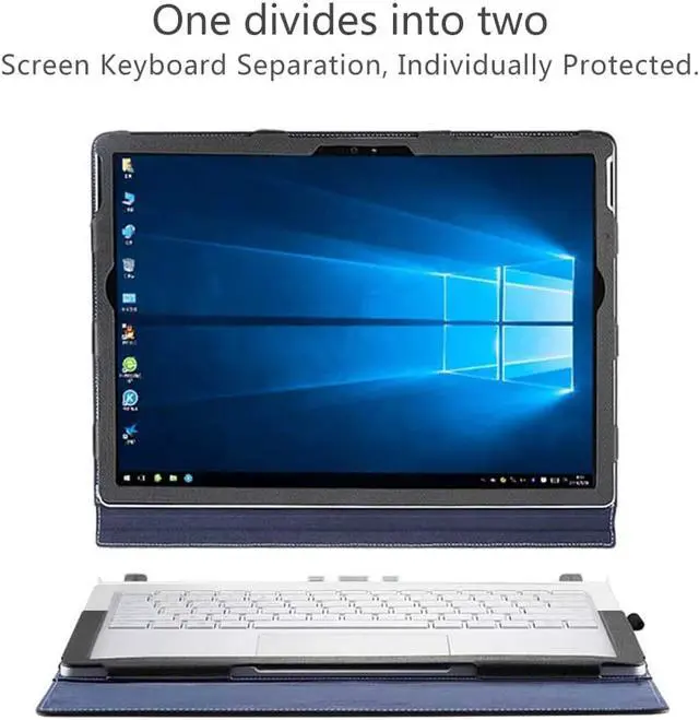 Alt view image 5 of 7 - Case for Microsoft Surface Book 3 / Book 2 15 inch PU Leather Detachable Protective Folio Cover with Pen Holder for 15 Inch Microsoft Surface Book 3 / 2