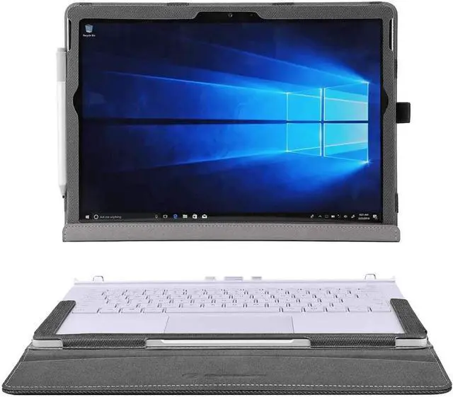 Alt view image 5 of 7 - Case for Microsoft Surface Book 3 / Book 2 15 inch PU Leather Detachable Protective Folio Cover with Pen Holder for 15 Inch Microsoft Surface Book 3 / 2