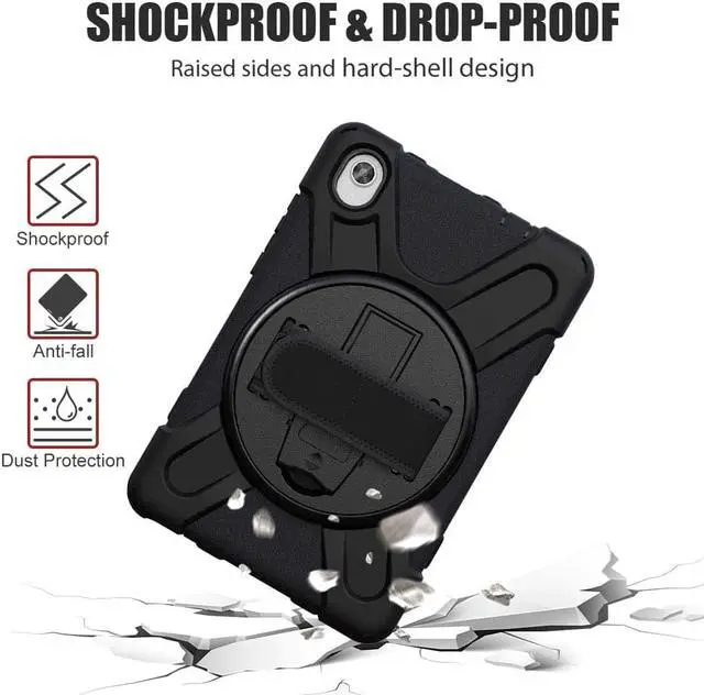 Alt view image 5 of 7 - Lenovo Tab M8 FHD Case 2020 Model TB-8705F / TB-8705N with Kickstand Hand Strap and Shoulder Strap Cover for Lenovo Tab M8 8.0 inch FHD 8.0 Inch Tablet