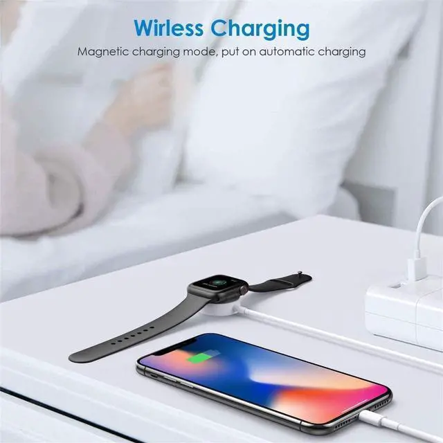 Alt view image 6 of 7 - Apple Watch Charger iPhone Charging Cable 2 in 1 Charger Wireless Portable USB Charger Cord Compatible for Apple Watch Series SE/6/5/4/3/2/1 iPhone 12/11pro/XS/XR/8/7