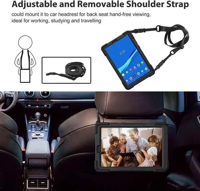 Alt view image 7 of 7 - Lenovo Tab M10 FHD Plus Case 10.3 Inch 2020 2nd Generation, Rugged Heavy Duty Shockproof Rotating Kickstand Protective Cover for Lenovo Tab M10 Plus Model TB-X606F TB-X606X 10.3" FHD Tablet 2020