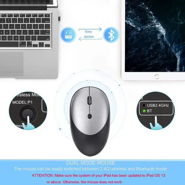 Alt view image 4 of 7 - Backlight Keyboard Case with Mouse for iPad 9.7 2018 (6th Gen) / iPad 2017 (5th Gen) / iPad Pro 9.7 / Air/Air 2, Removable Bluetooth Keyboard Mouse Combo with Protective Case