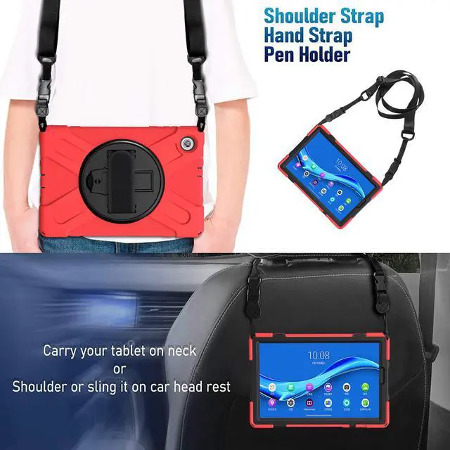 Alt view image 5 of 7 - Lenovo Tab M10 FHD Plus Case 10.3 Inch 2020 2nd Generation, Rugged Heavy Duty Shockproof Rotating Kickstand Protective Cover for Lenovo Tab M10 Plus Model TB-X606F TB-X606X 10.3" FHD Tablet 2020