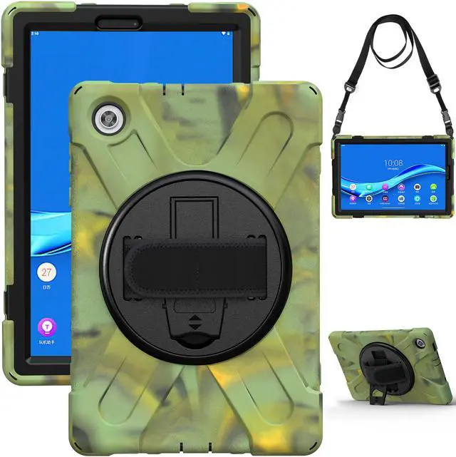 Alt view image 6 of 7 - Lenovo Tab M10 FHD Plus Case 10.3 Inch 2020 2nd Generation, Rugged Heavy Duty Shockproof Rotating Kickstand Protective Cover for Lenovo Tab M10 Plus Model TB-X606F TB-X606X 10.3" FHD Tablet 2020