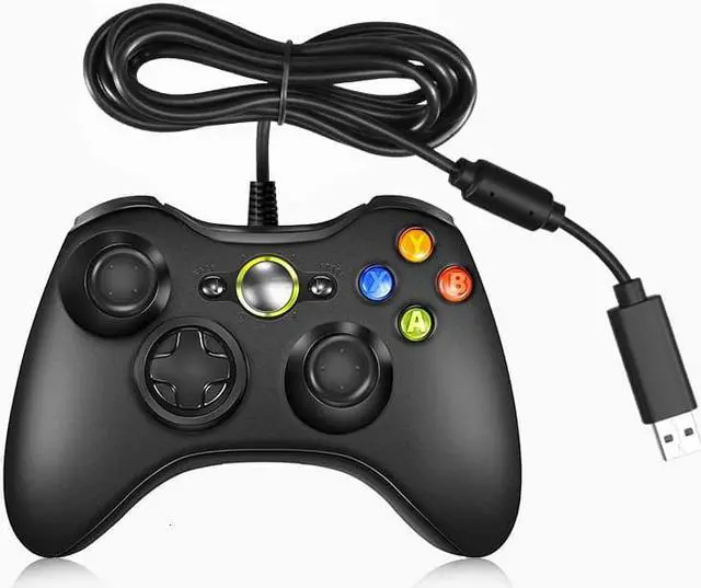 Alt view image 7 of 7 - Controller Replacement for Xbox 360 Controller, Wired Controller with Upgraded Joystick Compatible with Microsoft Xbox 360 & Slim/PC Windows 10/8/7