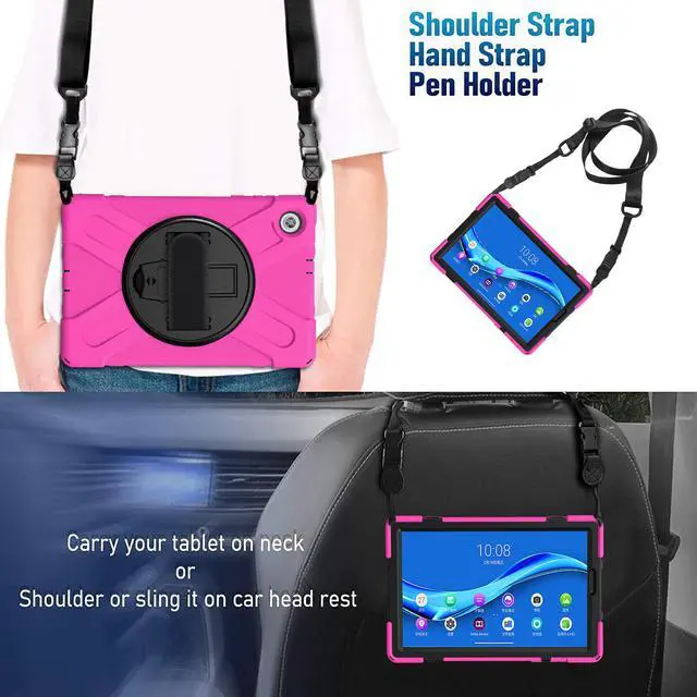 Alt view image 2 of 7 - Lenovo Tab M10 FHD Plus Case 10.3 Inch 2020 2nd Generation, Rugged Heavy Duty Shockproof Rotating Kickstand Protective Cover for Lenovo Tab M10 Plus Model TB-X606F TB-X606X 10.3" FHD Tablet 2020