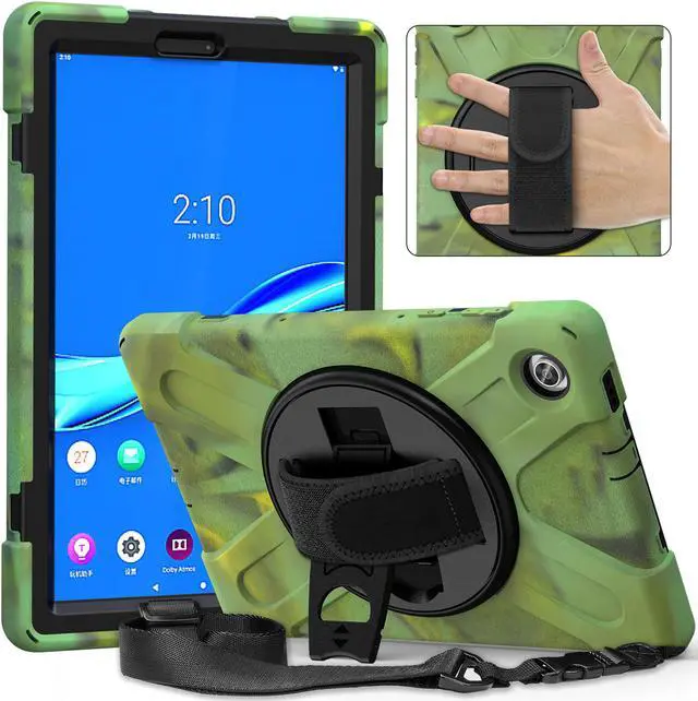 Alt view image 3 of 7 - Lenovo Tab M10 FHD Plus Case 10.3 Inch 2020 2nd Generation, Rugged Heavy Duty Shockproof Rotating Kickstand Protective Cover for Lenovo Tab M10 Plus Model TB-X606F TB-X606X 10.3" FHD Tablet 2020
