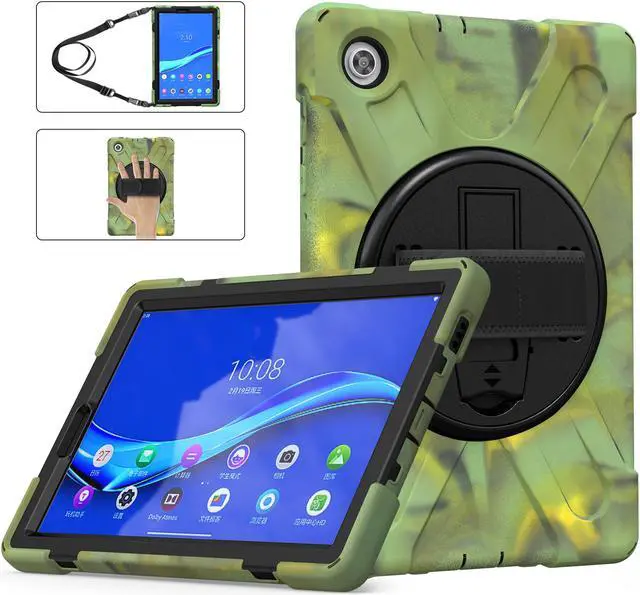 Alt view image 4 of 7 - Lenovo Tab M10 FHD Plus Case 10.3 Inch 2020 2nd Generation, Rugged Heavy Duty Shockproof Rotating Kickstand Protective Cover for Lenovo Tab M10 Plus Model TB-X606F TB-X606X 10.3" FHD Tablet 2020