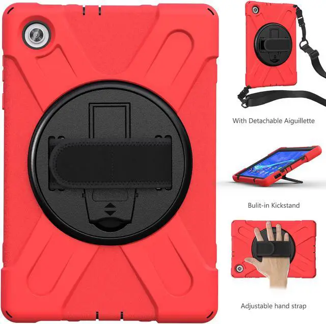 Alt view image 3 of 7 - Lenovo Tab M10 FHD Plus Case 10.3 Inch 2020 2nd Generation, Rugged Heavy Duty Shockproof Rotating Kickstand Protective Cover for Lenovo Tab M10 Plus Model TB-X606F TB-X606X 10.3" FHD Tablet 2020