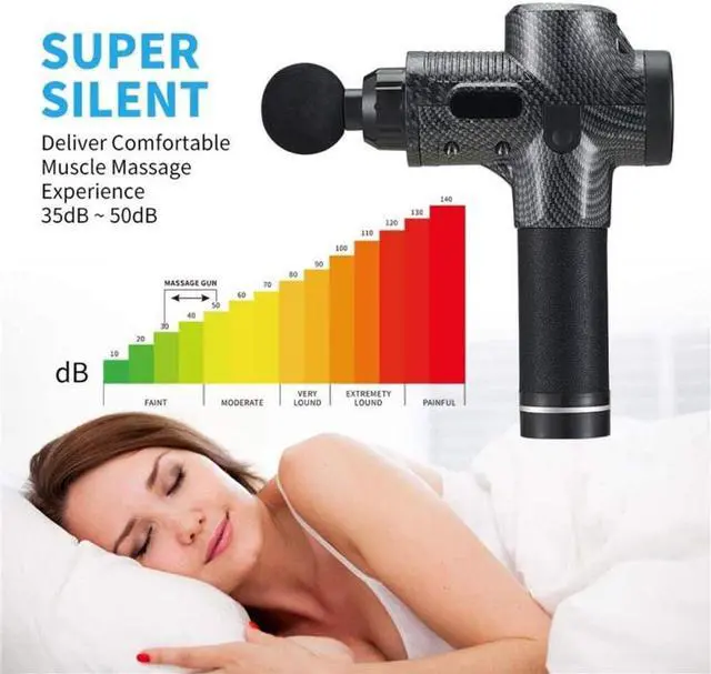 Alt view image 6 of 6 - Massage Gun, 30 speeds Muscle Massager Gun Deep Tissue LCD Screen, Purewave Massage Gun 7 Heads, Percussion Massager Handheld for Persinal, Athletes, Back, Fascia, Neck, Shoudler