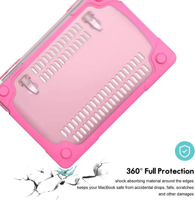 Alt view image 5 of 7 - MacBook Pro 13 Inch Case 2020 M1 A2338/ A2289/ A2251, Heavy Duty Slim Hard Shell Dual Layer Protective Cover with Fold Kickstand & Keyboard Cover for MacBook Pro New 13-inch Retina with Touch ID