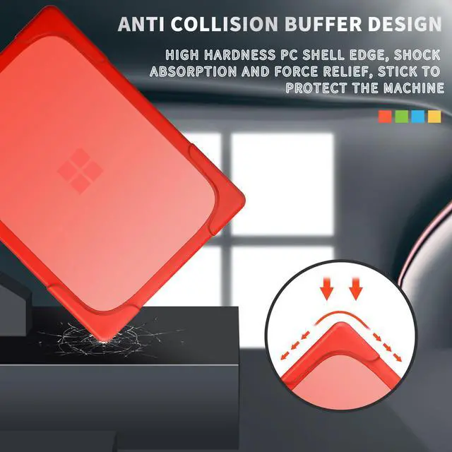 Alt view image 4 of 4 - Microsoft Surface Laptop Go 12.4 inch Case Heavy Duty Hard Shell Protective Cover with Fold Kickstand for  Surface Laptop Go 12.4"