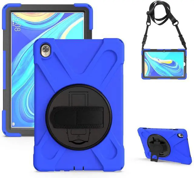 Alt view image 2 of 5 - Case for Huawei MediaPad M5 10.8 / M5 Pro 10.8, Full Body Heavy Duty Shockproof Protective Cover with Stand, Handle Hand Strap & Shoulder Strap for MediaPad M5 / M5 Pro 10.8 inch 2018