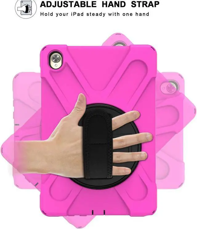 Alt view image 2 of 5 - Case for Huawei MediaPad M5 10.8 / M5 Pro 10.8, Full Body Heavy Duty Shockproof Protective Cover with Stand, Handle Hand Strap & Shoulder Strap for MediaPad M5 / M5 Pro 10.8 inch 2018