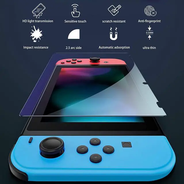 Alt view image 5 of 7 - Carrying Case Accessories Kit Compatible with Nintendo Switch, Storage Case with Hard Clear Cover, Screen Protectors, Silicone Case for Joy-Con, Adjustable Stand and Thumb Grip Caps 11 in 1