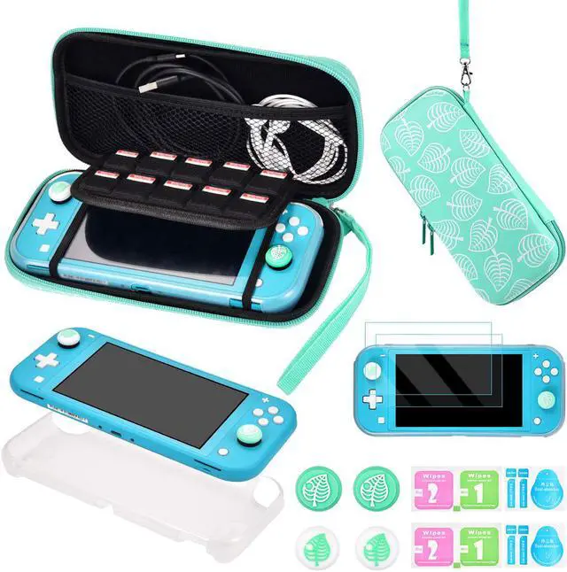 Main image of Switch Lite Accessories Kit, Accessories Bundle with Carrying Case, Protective Cover case, 2-Pack Tempered Glass Screen Protector, 4 Thumb Grips