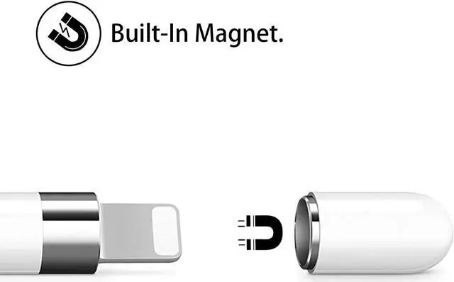 Alt view image 4 of 7 - Replacement Apple Pencil Accessories Combo for Apple Pencil Tips + Ipencil Magnetic Replacement Caps + Charging Adpater for Apple Pencil Compatible for Apple Pencil 1st Gen & 2nd Gen