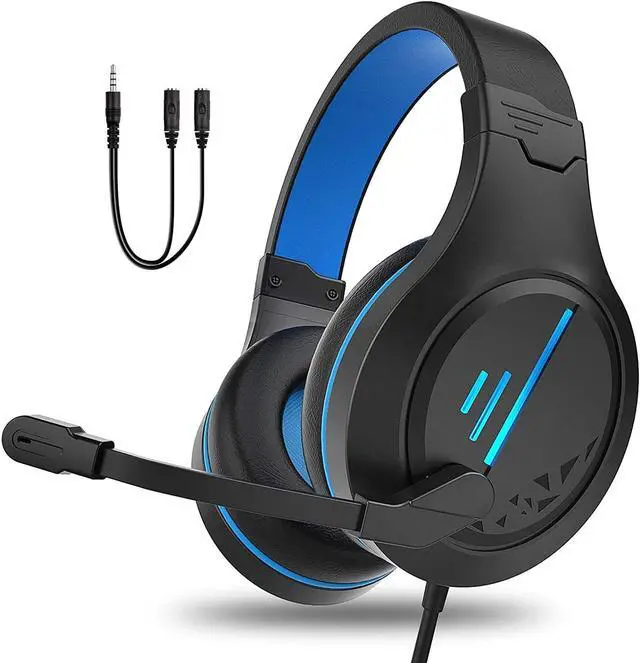 Main image of PC Gaming Headphone with Microphone PS5 Gaming Headset with 7.1 Surround Sound Stereo for PS4 Switch,Omnidirectional Microphone Vibration LED Light,Compatible with Mac/Laptop