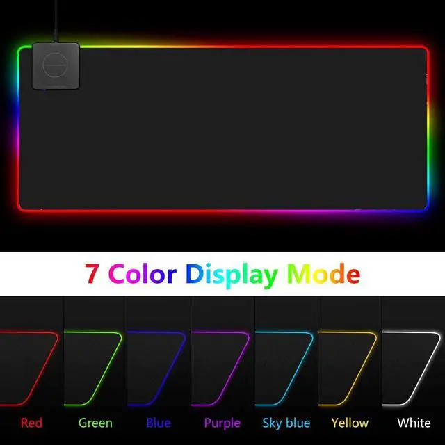 Alt view image 3 of 7 - 10W Wireless Charger Extended Mouse Pad , Soft LED Gaming Keyboard Mat Wireless Charging Large Mousepad Non Slip Rubber Base 31.5x11.8 inch