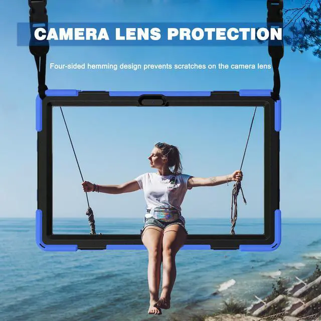 Alt view image 5 of 7 - Case for Lenovo Tab P11 Plus / P11 11 inch 2022 2021 2020 Model TB-J606F / TB-J606X / TB-J616F / TB-J607F with Kickstand, Hand Strap and Shoulder Strap Shockproof Protective Cover
