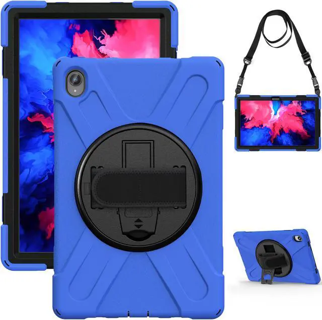 Alt view image 2 of 7 - Case for Lenovo Tab P11 Plus / P11 11 inch 2022 2021 2020 Model TB-J606F / TB-J606X / TB-J616F / TB-J607F with Kickstand, Hand Strap and Shoulder Strap Shockproof Protective Cover