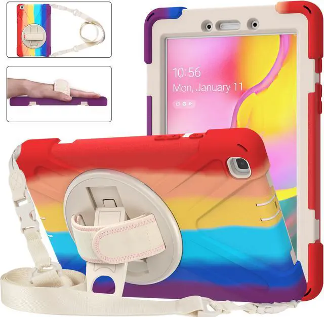 Main image of Samsung Galaxy Tab A 8.0 Case 2019, Heavy Duty Rugged Shockproof Cover with Hand Strap, Kickstand, Shoulder Strap for Galaxy Tab A 8.0 inch 2019 Model SM-T290 SM-T295 SM-T297