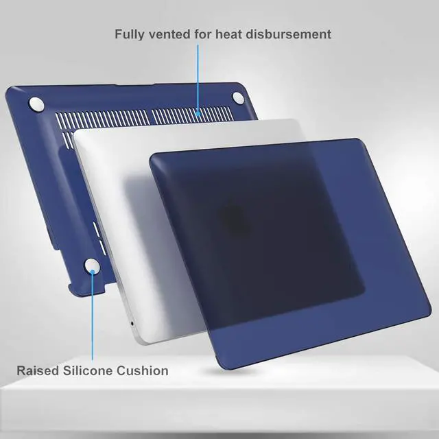 Alt view image 3 of 7 - MacBook Pro 13 Case 2020 Release A2338 M1 A2289 A2251, Hard Case Shell Cover and Keyboard Skin Cover for MacBook Pro 13 Inch Model M1 A2338 A2289 A2251