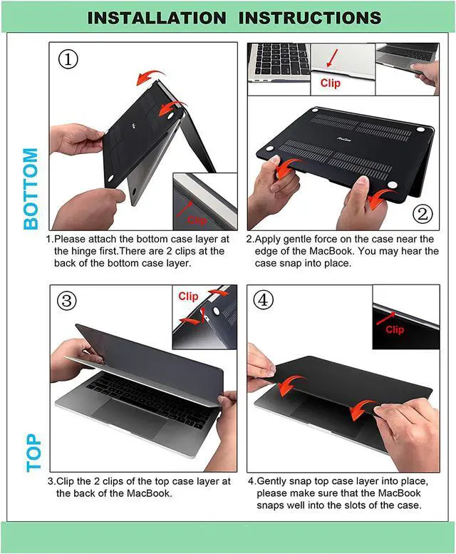 Alt view image 6 of 7 - MacBook Pro 13 Case 2020 Release A2338 M1 A2289 A2251, Hard Case Shell Cover and Keyboard Skin Cover for MacBook Pro 13 Inch Model M1 A2338 A2289 A2251