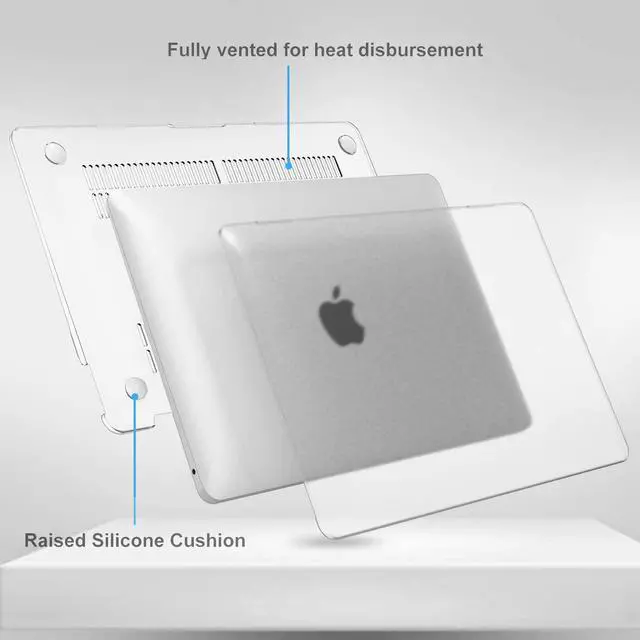 Alt view image 4 of 7 - MacBook Pro 13 Case 2020 Release A2338 M1 A2289 A2251, Hard Case Shell Cover and Keyboard Skin Cover for MacBook Pro 13 Inch Model M1 A2338 A2289 A2251