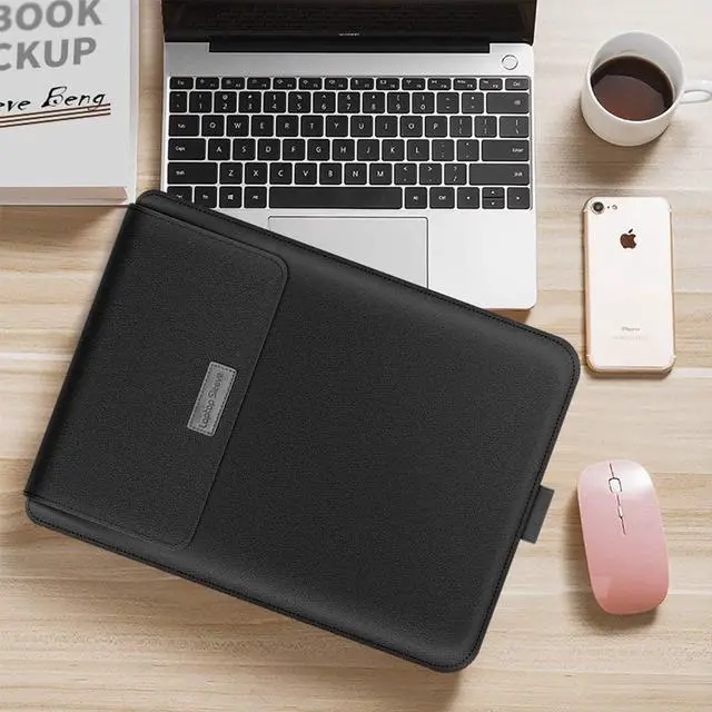 Alt view image 7 of 7 - 15.6 inch Laptop Sleeve Case with Laptop Stand, Computer Shock Resistant Bag with Mouse Pad for MacBook Pro 16" 15" 15.6" Dell Lenovo HP Asus Acer Samsung Sony Chromebook Computer