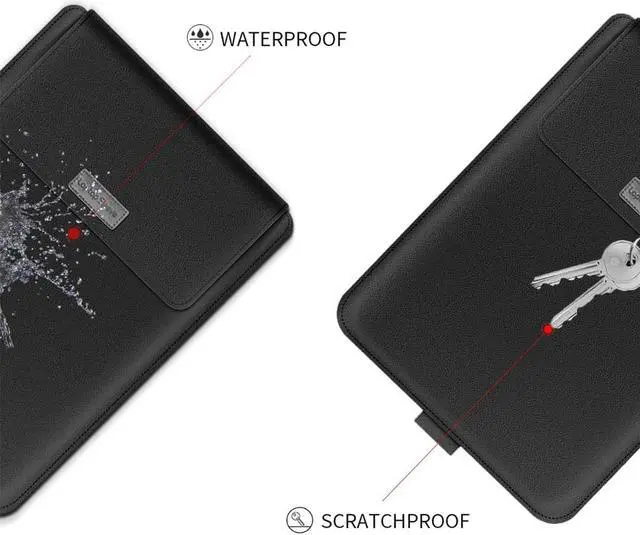 Alt view image 5 of 7 - 15.6 inch Laptop Sleeve Case with Laptop Stand, Computer Shock Resistant Bag with Mouse Pad for MacBook Pro 16" 15" 15.6" Dell Lenovo HP Asus Acer Samsung Sony Chromebook Computer