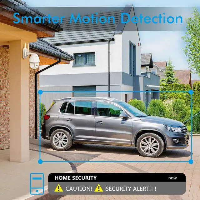 Alt view image 4 of 7 - Security Camera Outdoor, 1080P Pan Tilt 2.4G WiFi Home Security Surveillance, IP Camera with IP65 Waterproof, Night Vision, 2-Way Audio, Motion Detection, Cloud Camera, Compatible with Alexa