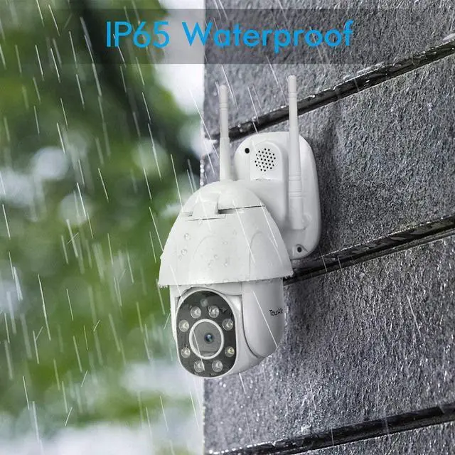 Alt view image 6 of 7 - Security Camera Outdoor, 1080P Pan Tilt 2.4G WiFi Home Security Surveillance, IP Camera with IP65 Waterproof, Night Vision, 2-Way Audio, Motion Detection, Cloud Camera, Compatible with Alexa