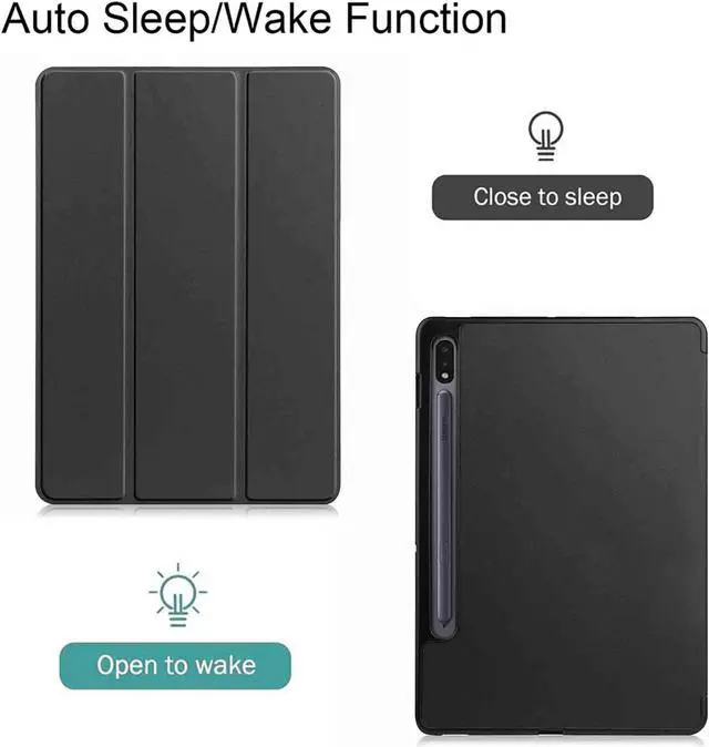 Alt view image 2 of 7 - Case Cover for Samsung Galaxy Tab S7 11 inch 2020 SM-T870/T875, [with Strong Magnet for Hanging] [Protective Cover with Pencil Holder] [Auto Sleep/Wake]