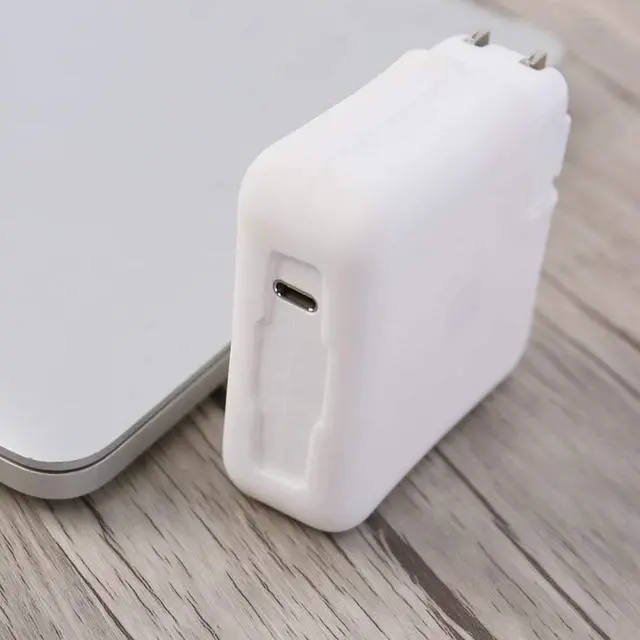 Alt view image 4 of 7 - Silicone Charger Protective Cover Case for MacBook Air 13 inch 2020 2019 2018 A2337 M1 A2179 A1932 Retina Display fits Touch IDPower Protector Case